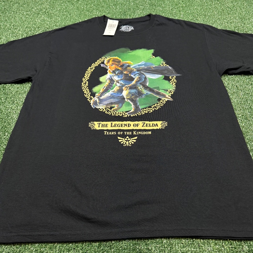 Legend Of Zelda Tears Of The Kingdom Graphic T Shirt Men's Size L Black Game Tee - Picture 2 of 7